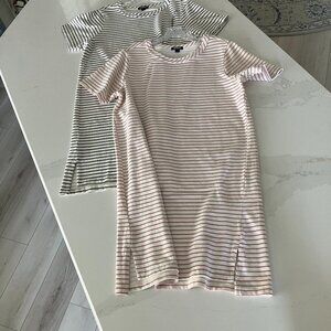 2 Striped T-Shirt Dresses